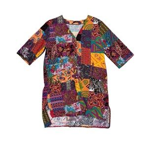 Long shirt patchwork dress